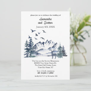 Invitation Pacifique Nord-Ouest Montagnes Rocheuses Mariage