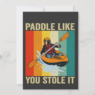 Invitation Paddle Comme vous l'avez volé Drôle Canoë Vintage