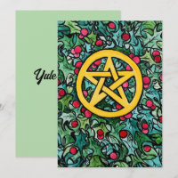 Pagan Yule Pentagram