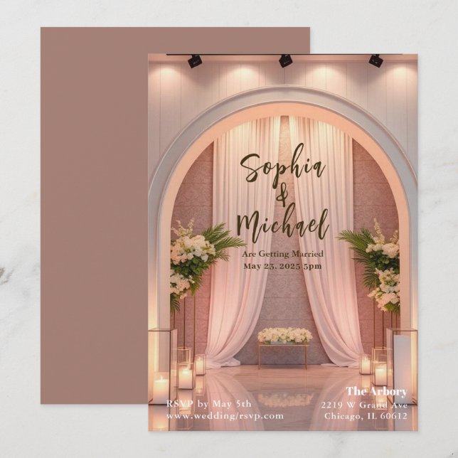 Invitation Page de couverture du magazine mariage (Devant / Derrière)