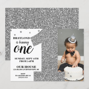 Invitation pailletée de faux argent pour un premie