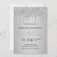 Invitation pailletée pour jeune fille ou dame Sill