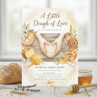 Invitation Pain à l'aquarelle Bébé en route Shower de future 