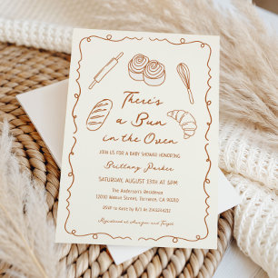 Invitation Pain dans le Baby shower de pain de boulangerie au