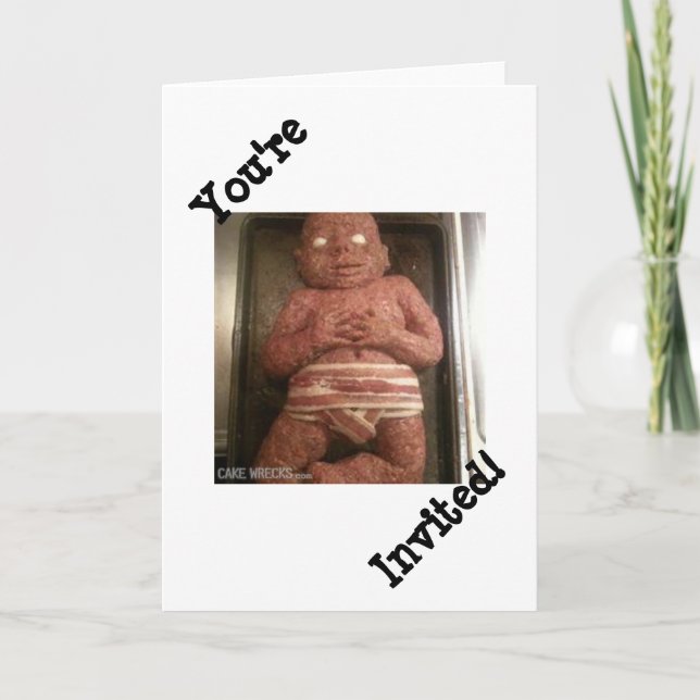 Invitation Pain de viande Papier pour bébés (Devant)