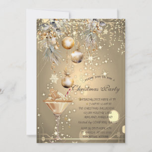 Invitation Pain d'épices Boire Vintage Balls Compagnie Noël
