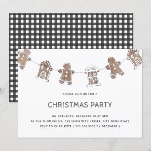Invitation Pain d'épices moderne Gras Noël Fête