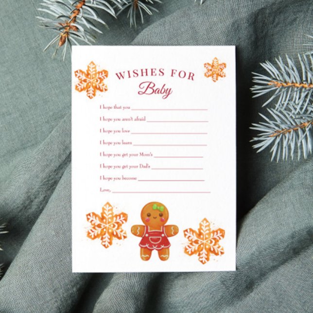 Invitation Pain d'épices voeux de Noël pour l'activité bébé (Créateur téléchargé)