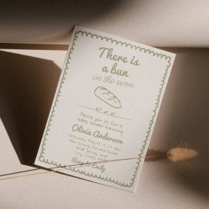 Invitation Pain Tiré À La Main Dans Le Baby shower De Pain Du