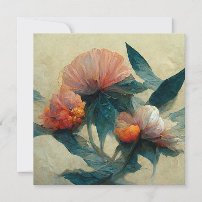 Invitation Painting flower (Devant)