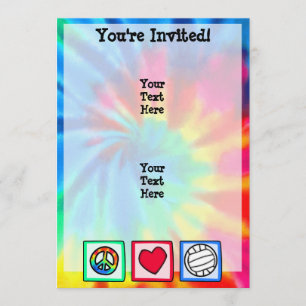 Invitation Paix, Amour, Volley-ball