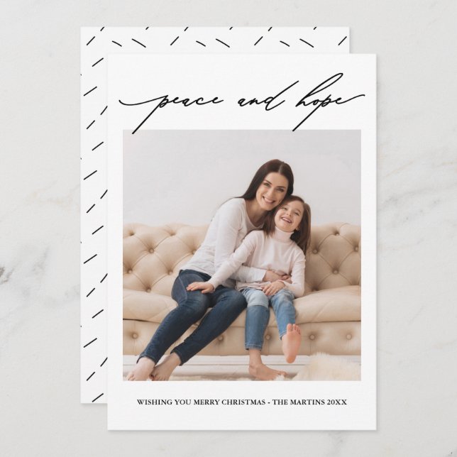 Invitation Paix et espoir (Devant / Derrière)