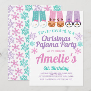 Invitation Pajama de Noël