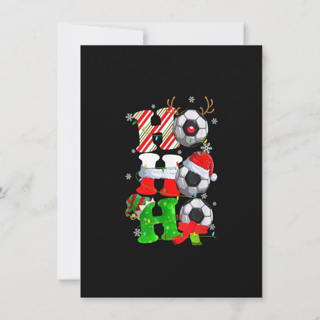 Invitation Pajama Gi de football de Père Noël Ho-Ho-Ho-Ho (Devant)