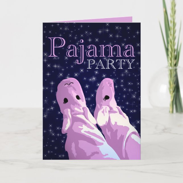 Invitation pajama party : nightstské (Devant)