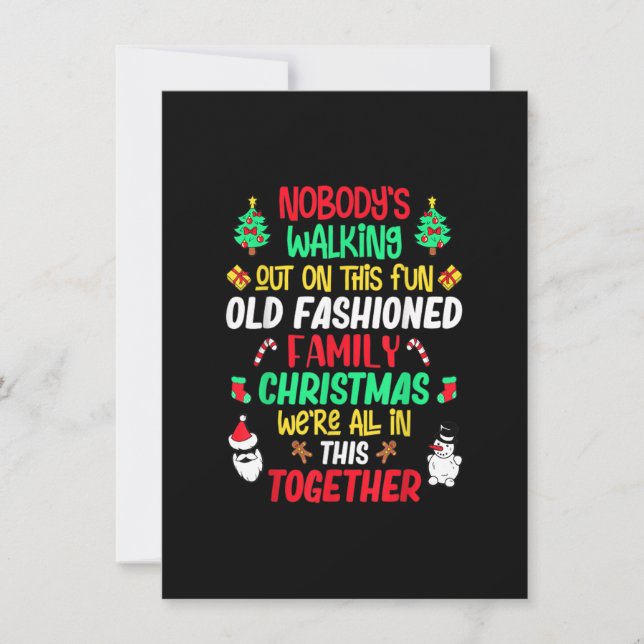 Invitation Pajamas de vacances de Noël en famille drôle XMAS  (Devant)