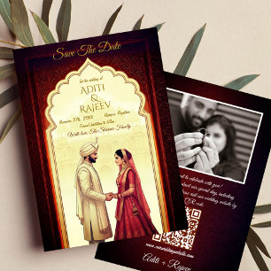 Invitation Palais Royal Indien Mariage Enregistrer La Date Co