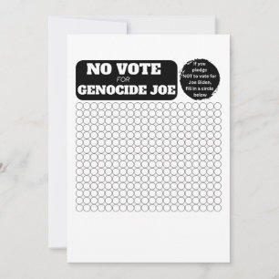 Invitation PALESTINE LIBRE - Pas de vote pour le génocide Joe