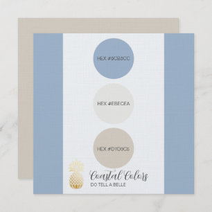 Invitation Palette couleur bleu foncé