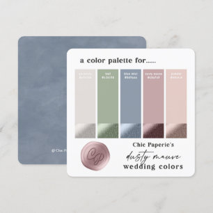 Invitation Palette couleur Mariage Dusty Mauve & Blue 2022