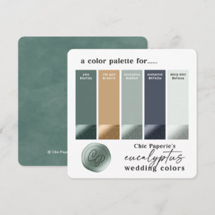 Invitation Palette couleur Mariage Eucalyptus vert été