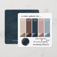 Palette de couleurs rose Gold & Navy pour mariage 