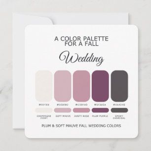Invitation Palette de mariage automnal Mauve Douce de Prune 2