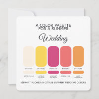 Palette de mariage d'été aux agrumes Fuchsia vibra