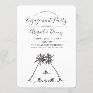 Invitation Palm Breeze Beach Engagement Party
