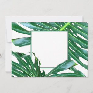 Invitation Palm Leaf, feuillage tropical personnalise