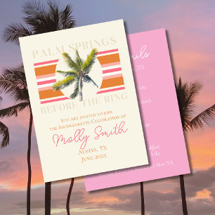 Invitation Palm Springs Before the Ring – Enterrement de vie
