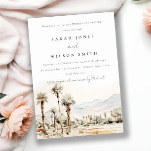 Invitation Palm Springs Californie Mariage Anniversaire