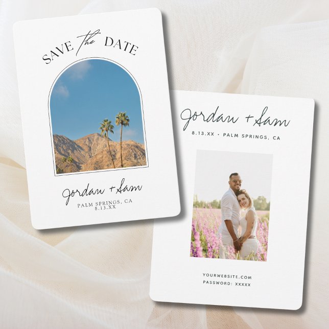 Invitation Palm Springs Palm Tree Wedding Enregistrer la date (Palm Springs Save the Date
)