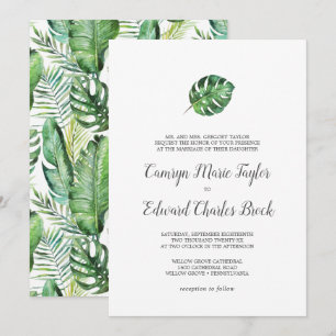 Invitation Palme tropicale sauvage Mariage officiel