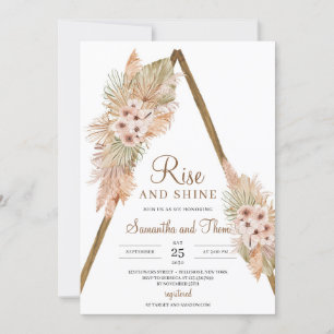 Invitation Palmier séché Arc en bois Pampas Grass Montée et b