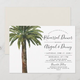 Invitation Palmiers Dusty   Soirée de répétition Mariage