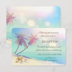 Invitation Palms Beach Seashing Réception I