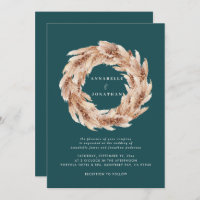 Pampa turquoise naturel moderne bohème mariage