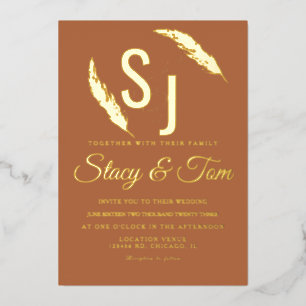 Invitation Pampas Ampersand Pressé