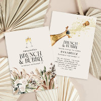 Pampas de douche nuptiale champagne brunch bubbly