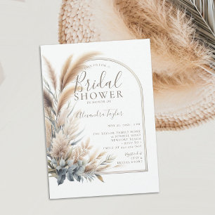 Invitation Pampas Fleurs séchées Grass Boho Arch Fête des mar