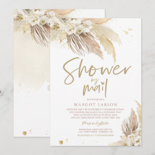 Invitation Pampas Grass Baby shower Neutre Genre Par Courrier