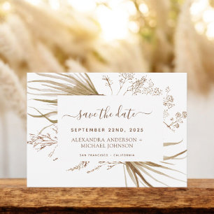 Invitation Pampas Grass Bohème Bohème Bohème Bohème Sauvez la