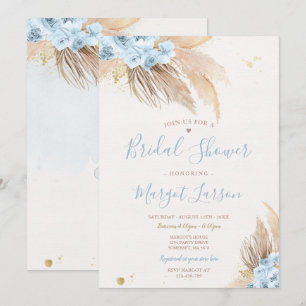 Invitation Pampas Grass Bohemian Desert Fête des mariées