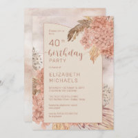 Pampas Grass Hydrangeas Blooms 40ème anniversaire 