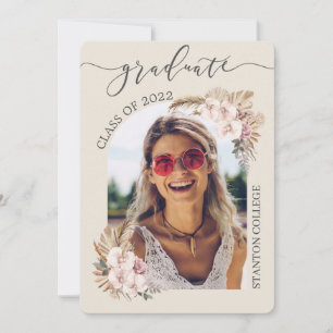 Invitation Pampas Grass Orchid Floral Arch Graduation