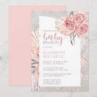 Pampas Grass |Rose Rose Blooms Fille Bébé Brunch d