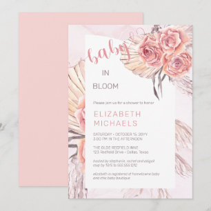 Invitation Pampas Grass  Roses roses roses roses bébé en Fleu