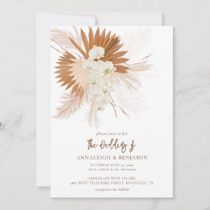Invitation Pampas Grass Terracotta Mariage