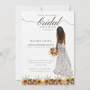 Invitation Pampas Mariage herbe Gown Boho Fête des mariées